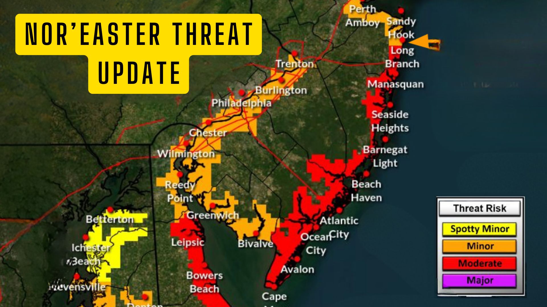 Stay Alert: Nor’easter Threat Looms Over Jersey Shore with Coastal Flooding and Strong Winds
